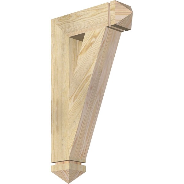 Ekena Millwork Traditional Arts & Crafts Rough Sawn Bracket, Douglas Fir, 4"W x 16"D x 28"H BKT04X16X28TRA03RDF - main